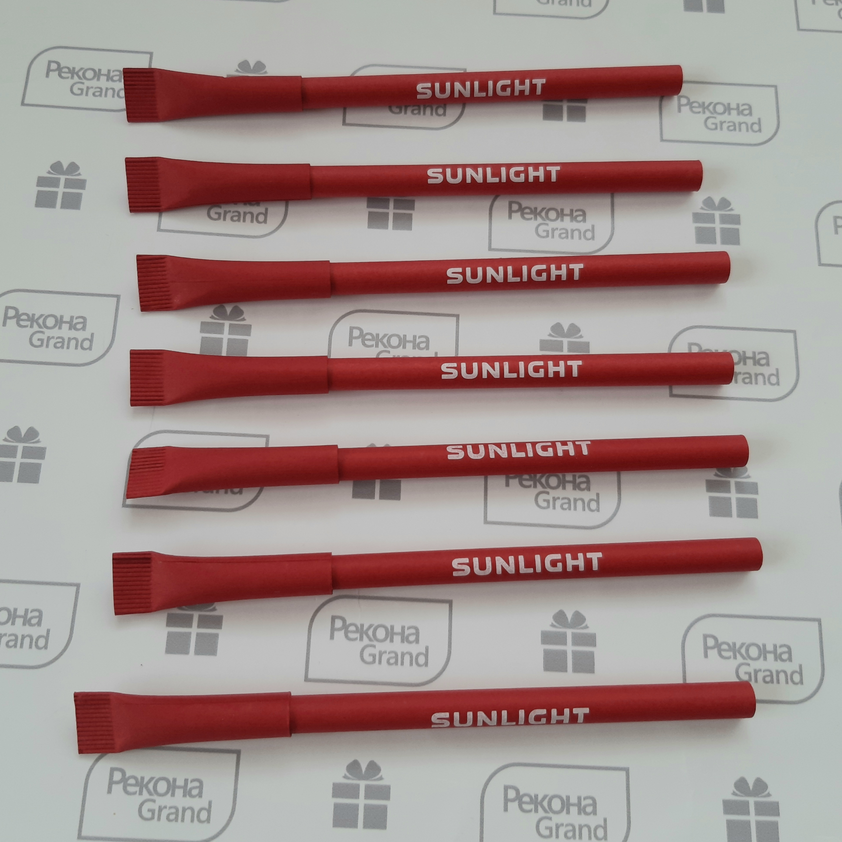 бумажные ручки с логотипом на заказ