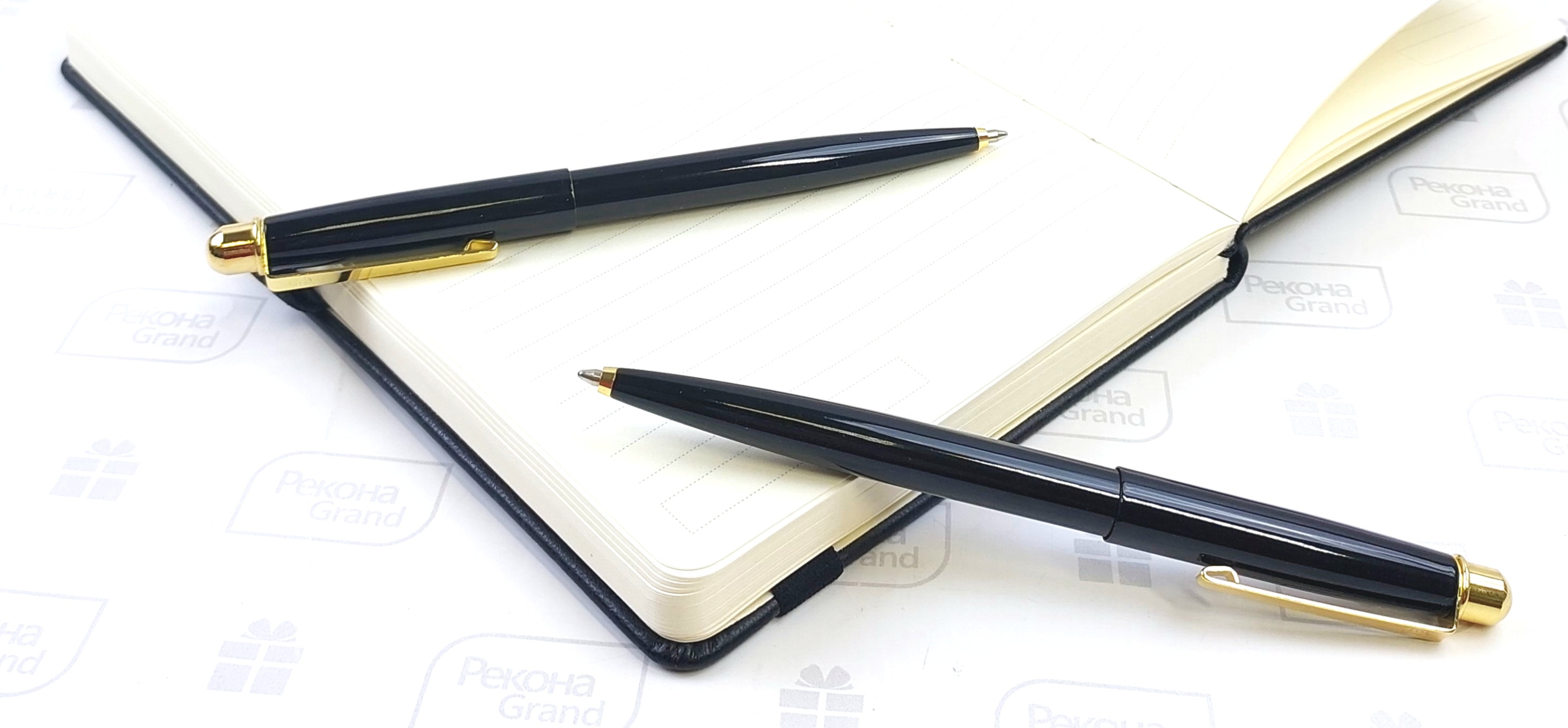 ручки черные с золотистым